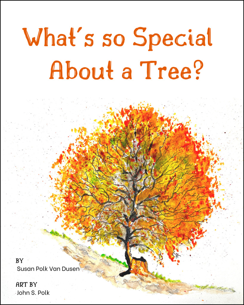 children's book cover with tree painting